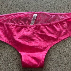 Victoria's Secret Hot Pink Lace low-rise hipster